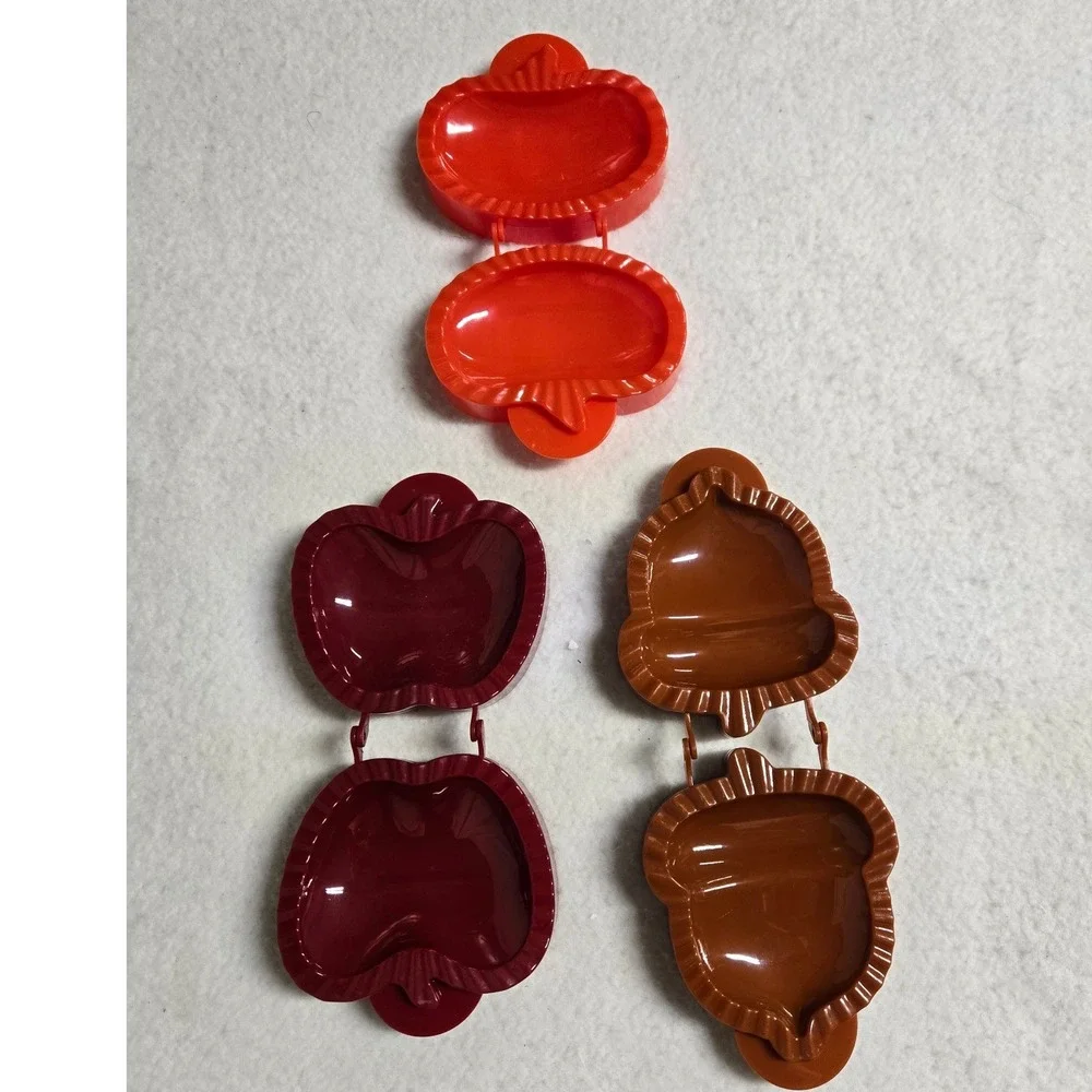 New Fall Hand Pie Molds Set 3 Apple Pumpkin Acorn Pastry Press Baking Tools